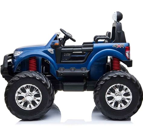 24V Kids Monster Truck Ford Ranger Ride On Kids Electric Car - Metallic Blue AMAZING