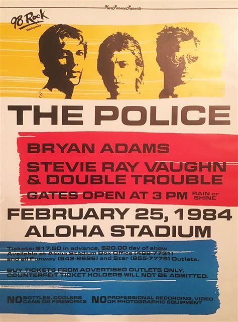 The Police 1984 Honolulu | Rockmusik, Musik, Poster