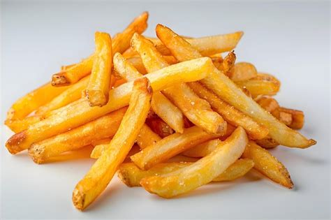 Premium Photo | French Fries Against a White Background Concept Food ...