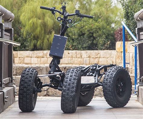 The EZRaider is a Four-Wheeled Electric All-Terrain Scooter