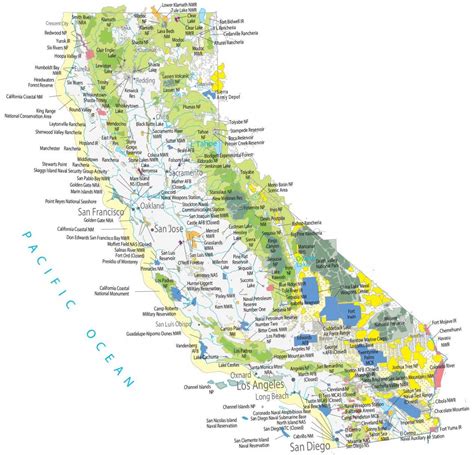 Map California Lakes – Topographic Map of Usa with States