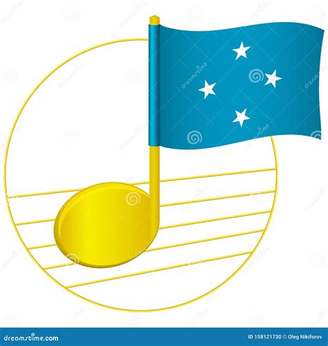 Micronesia Flag and Musical Note Stock Illustration - Illustration of song, vector: 158121730