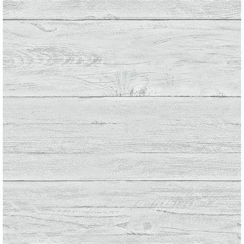 Brewster Home Fashions White Washed Boards Ship-lap 2' x 20.5" Wood Wallpaper & Reviews | Wayfair