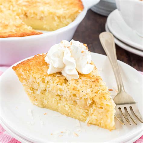 Impossible Coconut Pie Recipe - Shugary Sweets