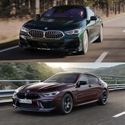 Photo Comparison: ALPINA B8 Gran Coupe vs BMW M8 Gran Coupe Competition