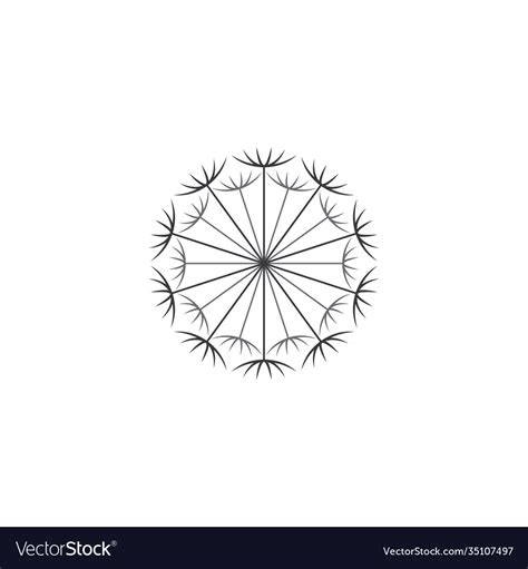 Dandelion logo icon symbol Royalty Free Vector Image