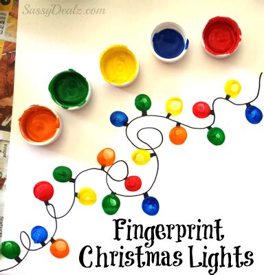 fingerprint-christmas-lights-craft - Teaching Mama