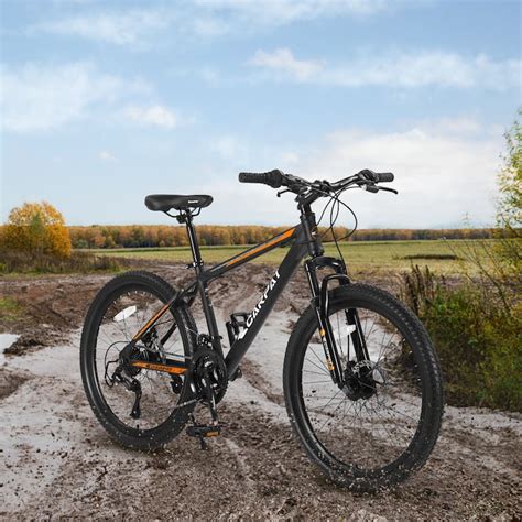 26 Inch Mountain Bike with Steel Frame & Suspension MTB, 21 Speeds with ...