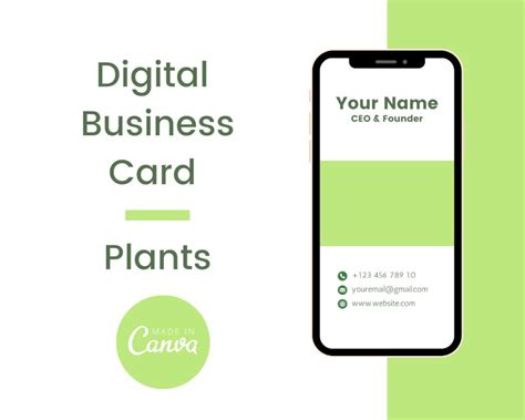 Digital Business Card Templates Canva Business Card - Etsy