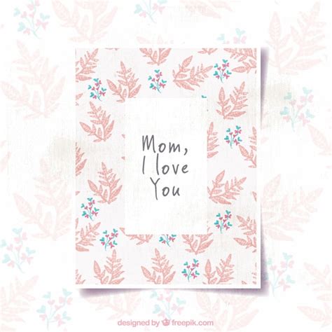 Watercolor greeting card for mother's day Vector | Free Download