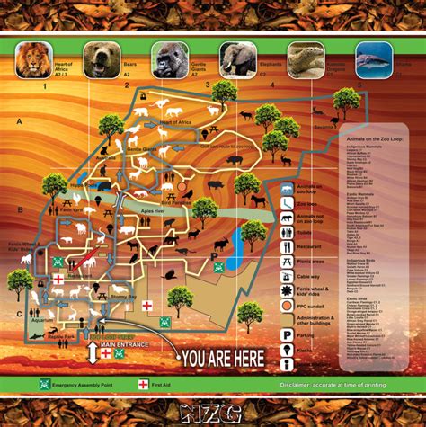 Zoo Map – National Zoological Garden, Pretoria