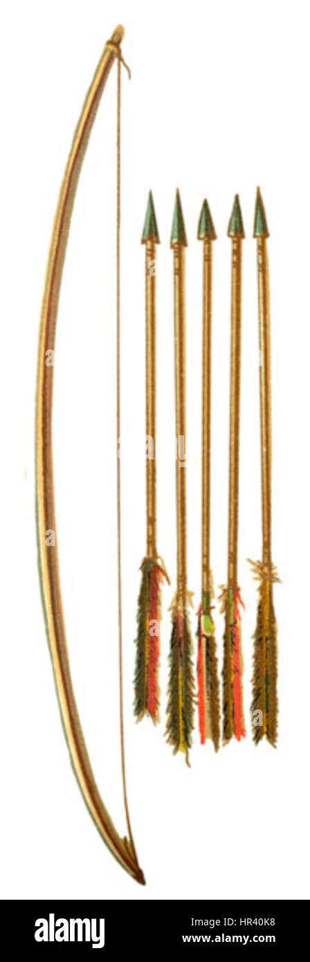 Indian weapons bow arrows hi-res stock photography and images - Alamy