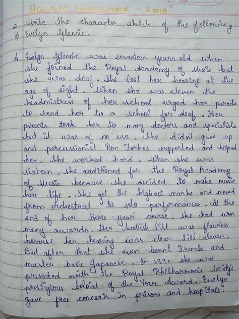 Write biographical sketch of Evelyn glennie in about 120 to 150 words ...