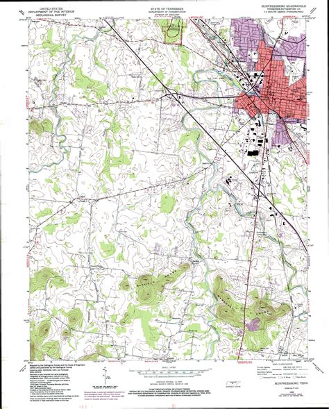 Murfreesboro topographic map, TN - USGS Topo Quad 35086g4