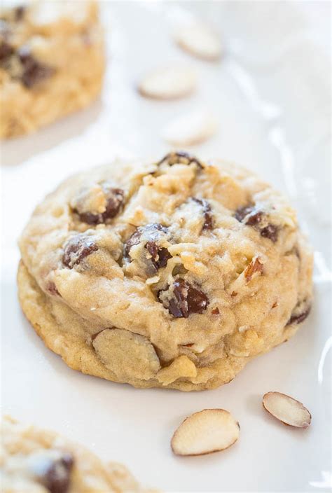 Soft & Chewy Almond Joy Cookies - Averie Cooks