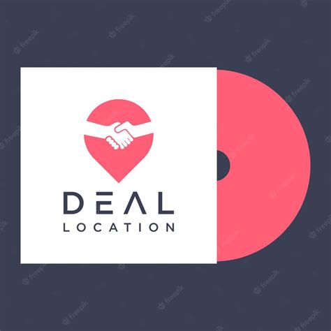 Premium Vector | Deal location logo design template