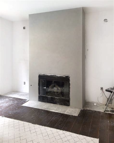 DIY a Cement Look Fireplace for less than $100 - Angela Rose Home