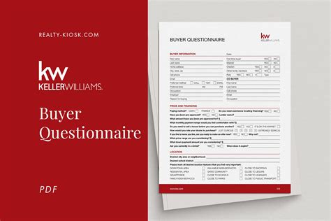 Keller Williams Buyer Questionnaire Form Buyer Consultation - Etsy