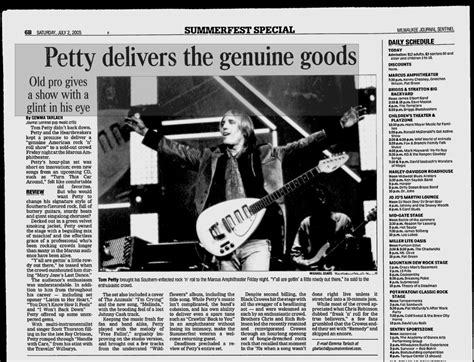 Milwaukee Journal-Sentinel - July 2, 2005 - The Petty Archives