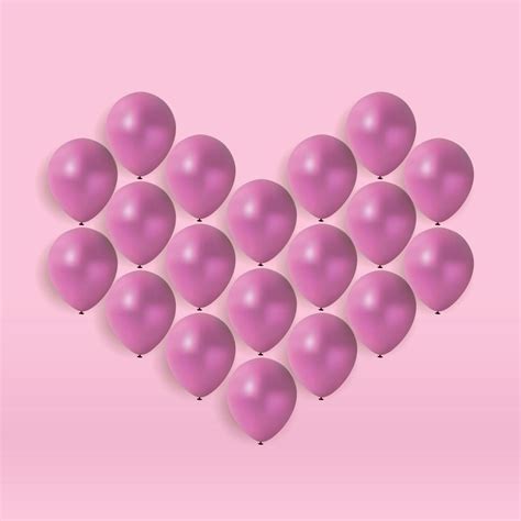 Glossy Heart Balloons Background Vector Illustration 4548790 Vector Art at Vecteezy