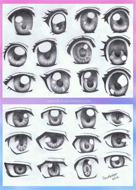 Anime Eye Styles by annoKat on DeviantArt