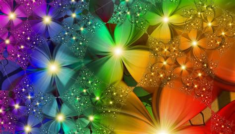 Rainbow Flower Wallpaper - WallpaperSafari