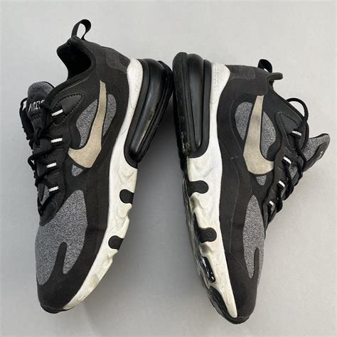 NIke Air Max React trainers Black Grey and White... - Depop