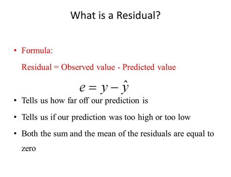 Residual Formula