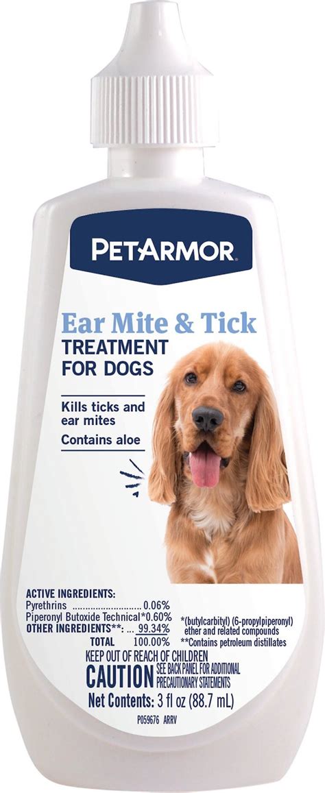 PetArmor Ear Mite & Tick Treatment for Dogs, 3-oz bottle - Chewy.com