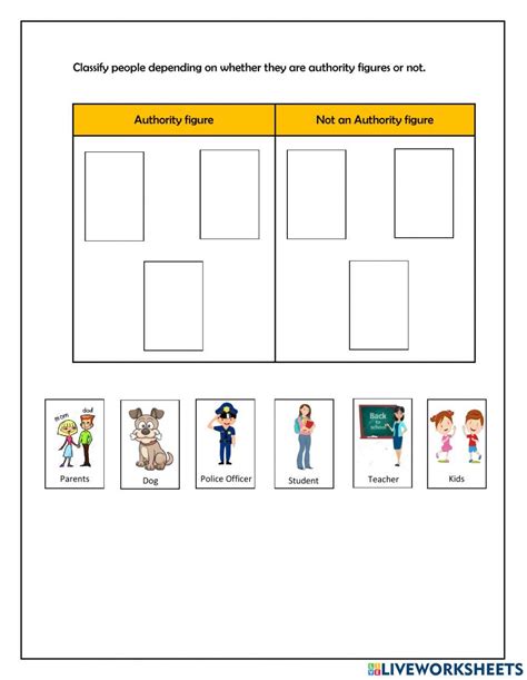 Authority Figure Bingo Card - Worksheets Library