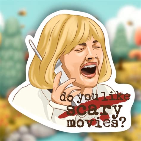 Drew Barrymore Scream Sticker - Etsy