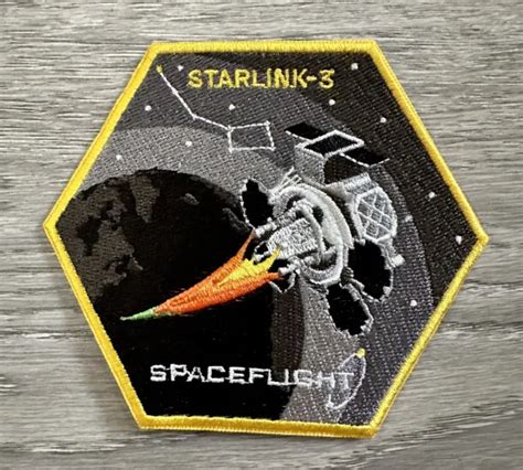 ORIGINAL SPACEX STARLINK 3 Mission Patch NASA Falcon 9 3.5” $10.00 ...