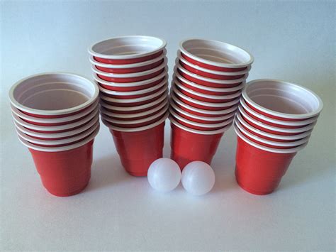 Galleon - JFullerton Reds Mini Cup Shot Glasses, 32 Miniature Beer Pong ...