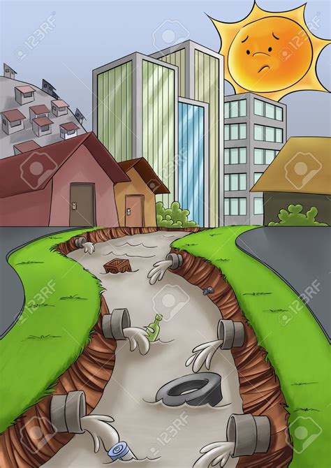 Water Pollution Drawing at GetDrawings | Free download