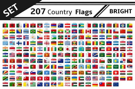 Set of 285 world Flags of sovereign states — Stock Vector © ibrandify ...