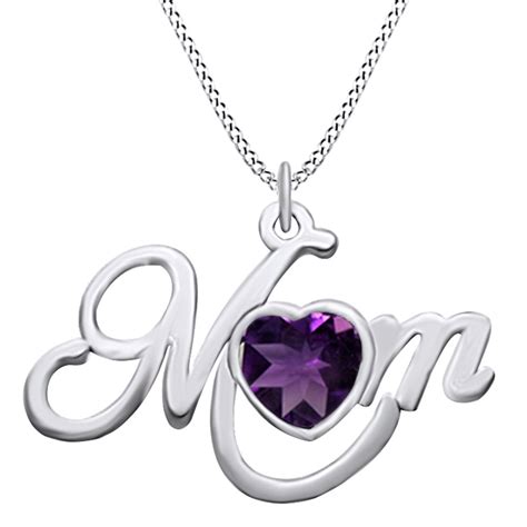 Jewel Zone US - Mother's Day Jewelry Gifts Heart Cut Simulated Amethyst ...