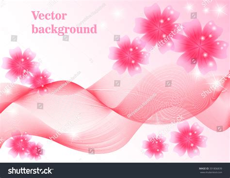 Pink Floral Vector Background Stock Vector (Royalty Free) 331806839 ...