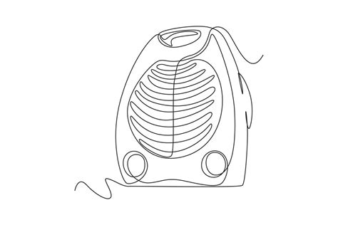 Single one line drawing modern electric fan. electricity home appliance concept. Continuous line ...