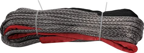 Grey ZESUPER SK75 3/8 x 100ft Dyneema Synthetic Winch Rope Car Tow Recovery Cable Synthetic ...