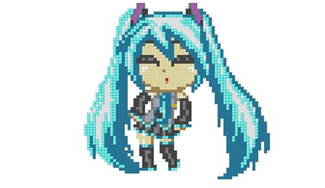 Hatsune miku pixel art Minecraft Map