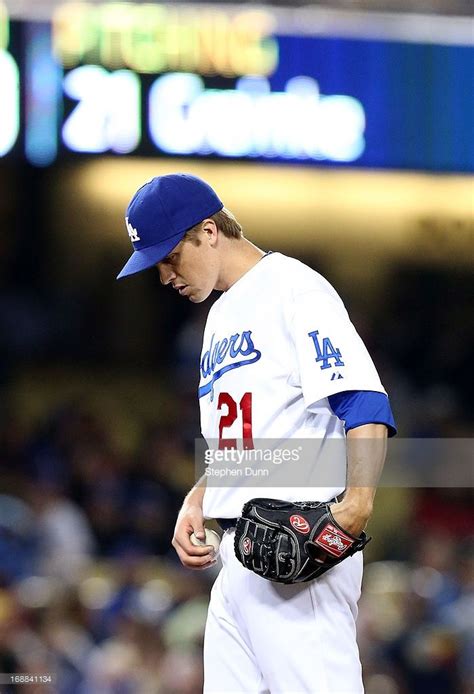 Zack Greinke pitching for the Los Angeles Dodgers