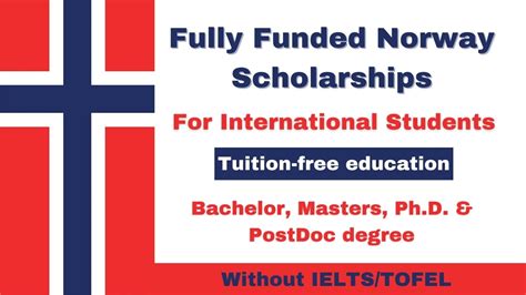 Fully Funded Norway Scholarships 2024 | Tuition-free education