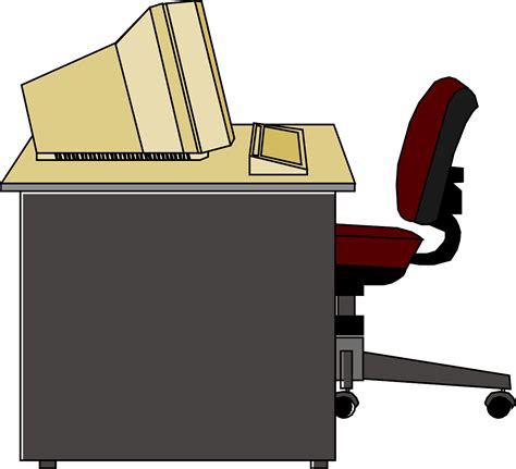 Download Desk, Chair, Computer. Royalty-Free Vector Graphic - Pixabay