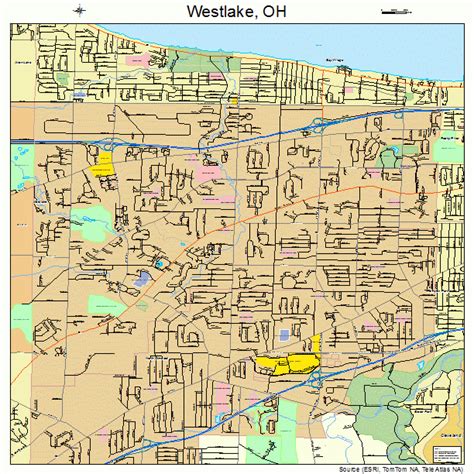 Westlake Ohio Street Map 3983622