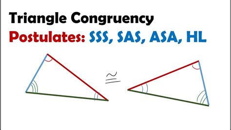 Asa Sas Sss Triangle Congruence