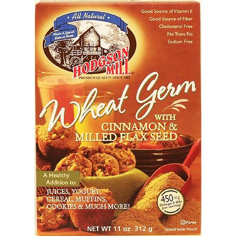 Hodgson Mill wheat germ with cinnamon & milled flax seed 11oz - Cereal ...