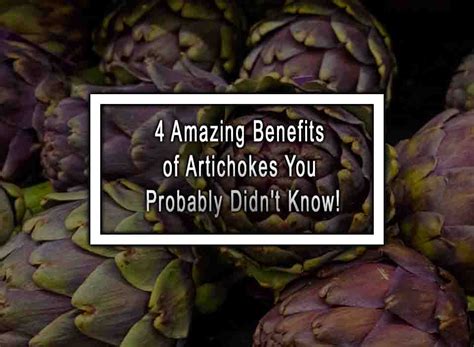 4 Amazing Benefits Of Artichokes You Probably Didn't Know!