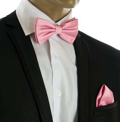 Solid Light Pink Bow Tie and Pocket Square Set in 2020 | Pink bow tie, Tie, pocket square, Light ...