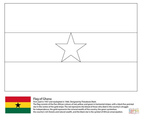 Ghana Flag coloring page | Free Printable Coloring Pages