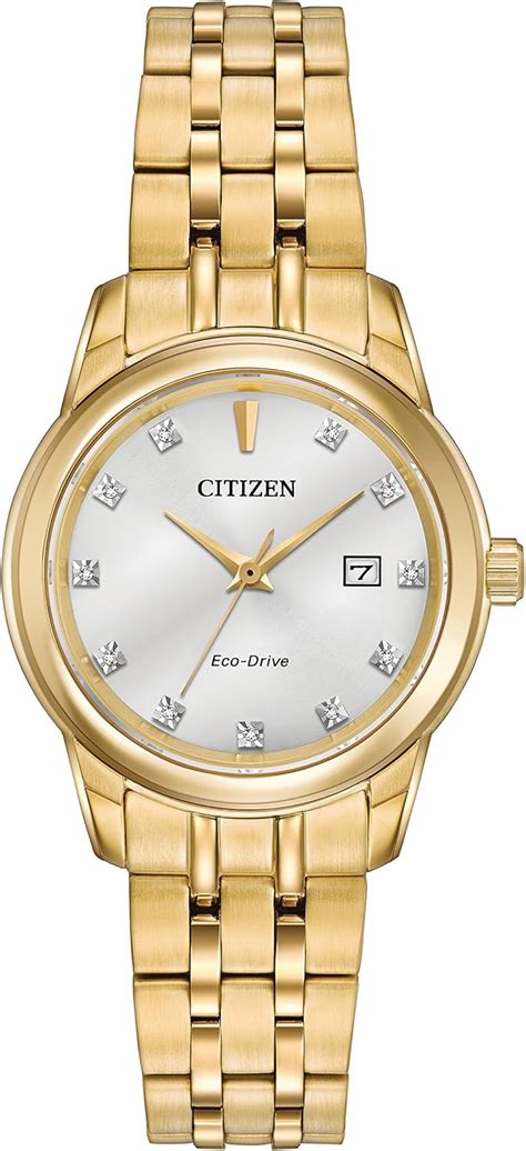 Citizen Women's Analogue Solar Powered Watch with Stainless Steel Strap EW2392-54A: Amazon.co.uk ...